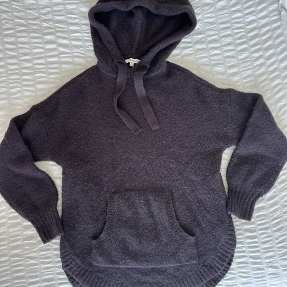 Madewell - Wilmington Hoodie Sweater Alpaca Wool Blend NB371 | XXS: Raisin Brown - Picture 3 of 14